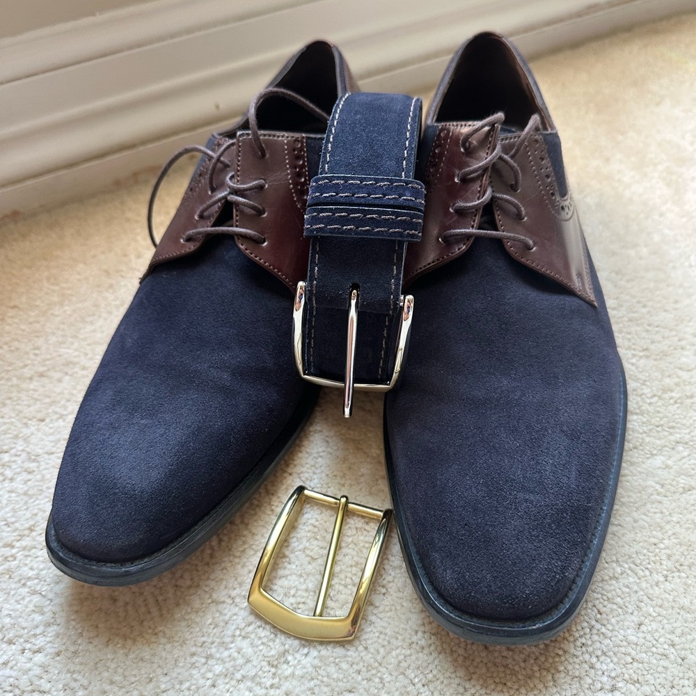 Johnston & Murphy Dress Shoes & Matching J. Hilburn Belt